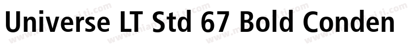 Universe LT Std 67 Bold Condensed字体转换